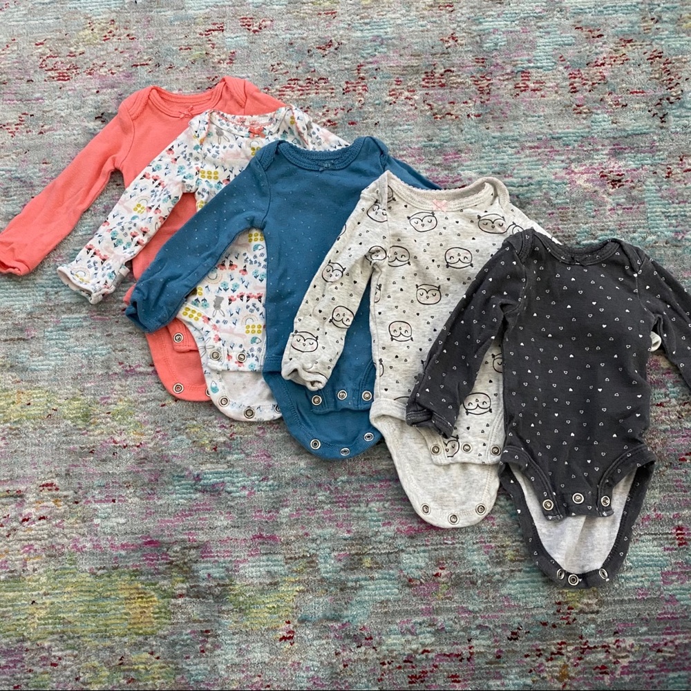 Simple Joys Preemie Long Sleeve Bodysuit Bundle